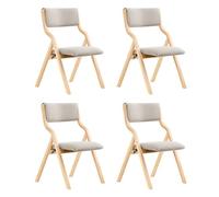 SoBuy Sillas Comedor Pack 4 Silla Plegable de Madera Silla de Cocina Silla Práctica y Compacta, Ideal para Espacios Pequeños Silla de Comedor Plegable Gris FST40-HGx4