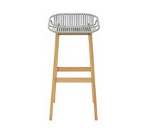 SoBuy Taburete de Barra 88 cm Madera Macera Gris Claro Light gray
