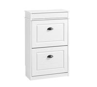 Sobuy zapatero armario entrada 2 puertas abatibles 54x24x82 cm blanco fsr78-wg 54 cm