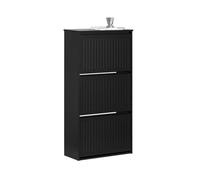 SoBuy Zapatero Estrecho con 3 Solapas Organizador para Zapatos de Entrada Negro 61 x 26 x 120 cm FSR165-H-SCH ES
