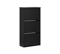 SoBuy Zapatero Estrecho con 3 Solapas Organizador para Zapatos de Entrada Negro 61 x 26 x 120 cm FSR165-H-SCH ES