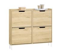 SoBuy Zapatero Estrecho con 4 Solapas 100x19x91cm para Recibidor