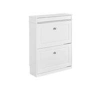 Sobuy zapatero estrecho para entrada y recibidor - mueble zapatero 2 solapas - armario para pasillo estrecho, recibidores, dormitorio, 75x24x96cm blanca fsr78-l-w 75 cm