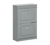 SoBuy Zapatero Estrecho para Entrada y Recibidor - Mueble Zapatero Gris con 2 Solapas y Gran Capacidad - Armario 54x24x83cm para Pasillo Estrecho, Recibidores, Dormitorio, FSR78-hg