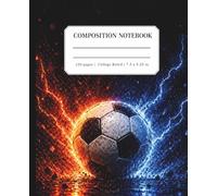 Soccer Composition Notebook College Ruled: Electric Energy Ball Design: Journal for School, Sports, and Daily Notes