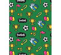 Soccer Football Theme Lined Notebook: Sketchbook Diary Notes - 100 Pages, Large Journal 8.5 x 11 Inches