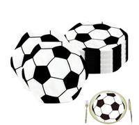 Soccer Napkins, 20 Pieces Party Decoration, 16x15 cm Sports Theme Dinner Supply with Strong Texture, Tableware Set with Easy Use, Household Accessory for Kids Teens Adults Birthday Celebration Banquet