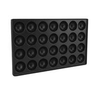 Socobeta Bandeja para Hornear Antiadherente para Hacer Takoyaki, 28 Orificios, para Huevos de Codorniz, Práctica Sartén de Aluminio para Sabores Auténticos