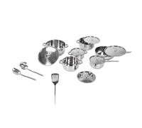 Socobeta Juego de Cocina Moderno de Acero Inoxidable con Múltiples Ollas y Sartenes para Platos Versátiles