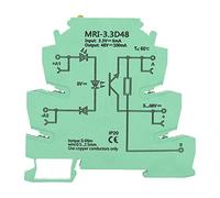 Socobeta Módulo de relé PLC con Aislamiento Optoacoplador, 3 a 48 V CC, 100 MA, 6,2 Mm, Montaje en Riel DIN Delgado con Indicación LED para Control Industrial