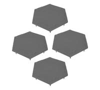 Socobeta Piedras de Paso Resistentes a la Intemperie, Piedras Decorativas para Caminos para Jardín, Césped, Exteriores, Juego de 4 Piezas con Estacas para el Suelo (Gris)