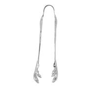 Socobeta Pinza para Hielo de Acero Inoxidable Estilo Garra para Uso Doméstico en Barra Herramienta para Servir Azúcar en Cubitos de Hielo Multifunción Pulida a Mano Duradera de Primera Calidad (Plata)