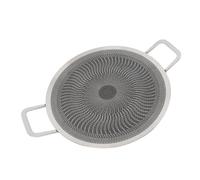 Socobeta Sartén Antiadherente Tradicional Coreana para Parrilla de Barbacoa, Conducción de Calor Rápida de Acero Inoxidable para Estufas de Cocina para Interiores y Exteriores (38cm)