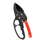 Socobeta Tijeras de Podar Ergonómicas de Aleación de Aluminio, Podadora de Jardín con Recto que Ahorra Trabajo para árboles Frutales, Flores y Césped (rojo negro)
