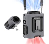 Socool - Ventilador de cintura portátil con clip para cinturón, ventilador personal de 5000 mAh, recargable, ventilador de camisa de 25 horas, ventilador turbo de 4 velocidades 13000 rpm, ventilador