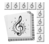 SOESFOUFU 40 Servilletas Cuadradas Desechables de Papel Notas Musicales Decorativas, Resistentes Celebraciones Festivas y Amantes Música