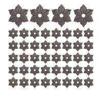 SOESFOUFU 50 arandelas vintage para muebles, juntas decorativas con roseta de pétalos para armarios clásicos y arcones de madera, placas traseras de tapicería antigua.