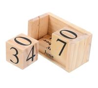 SOESFOUFU Calendario Perpetuo Bloques Reutilizables para Decoración de Escritorio Elegante de Madera Estilo Europeo en Hogar y Oficina
