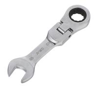 SOESFOUFU Llave de Trinquete Reversible, Llave Giratoria de Mango Corto en Miniatura, Acero al Cromo Vanadio, Plata, para Máquinas y Automoción