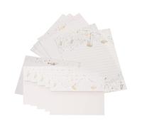 SOESFOUFU Set de Papelería Retro Sobres Blancos y Papel de Escribir, Diseño Elegante y Multifuncional para Cartas en Fiestas de Cumpleaños y Eventos