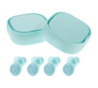 SOESFOUFU Tapones Oídos Antirronquidos y Reducción de Ruido para Dormir, Doble Capa Flexible y Ligera, Tamaño Pequeño, Color Azul, 2 Juegos 4 Piezas Estuche, Protección Auditiva