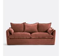 Sofá 2, 3, 4, 5 plazas, desenfundable, poliéster jaspeado, ODNA. Talla 5 plazas. Color Ladrillo rosado