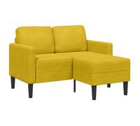 Sofá 2 Plazas Con Chaise Longue En Forma L Amarillo 125 Cm Vidaxl