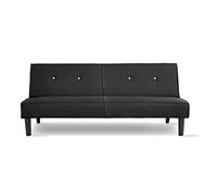 Sofá 2 plazas convertible en cama rio color negro - conforama 78 cm