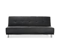 Sofá 2 plazas convertible en cama third color negro - conforama