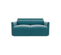 Sofá 2 plazas deslizante modena tela 1 color turquesa