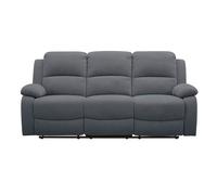 Sofá 3 plazas 2 asientos relax eléctrico ryan color gris oscuro