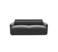 Sofá 3 plazas deslizante modena tela 1 color gris oscuro