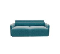 Sofá 3 plazas deslizante modena tela 1 color turquesa