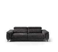 Sofá 3 plazas xl relax eléctrico eos gris oscuro