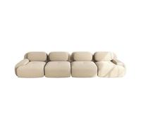Sofá 4 plazas - corduroy suave, 32d almohadillado de alta elasticidad, ergonómico y apto para mascotas - beige