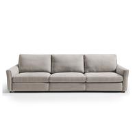 Sofá 4 plazas xl relax eléctrico goper color gris claro
