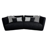 Sofá 4 plazas xxl sophie color negro y gris claro