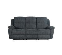 Sofá alysa 2 plazas relax manual gris oscuro 96 cm