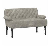 vidaXL Sofá Amoroso con botones acolchados Gris claro 120 x 65 x 78 cm