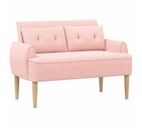 vidaXL Sofá Amoroso con botones acolchados Rosa 117 x 67 x 77 cm