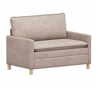 vidaXL Sofá 126 x 81 x 87,5 cm Poliéster Multicolor Beige