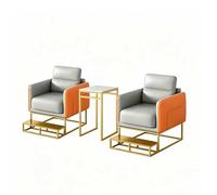 Sofá biplaza para sala de billar, moderno sofá tapizado de piel sintética con reposapiés de metal, perfecto para salas de juegos, centros comerciales y espacios al aire libre, diseño compacto y