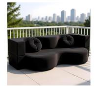 Sofá «Boneless» | Sofá Cama Convertible | Espuma De Alta Densidad | Sin Montaje(Negro,200CM)