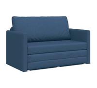 Sofá Cama 110cm Azul Tela Vidaxl