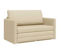 Sofá Cama 110cm Crema Tela Vidaxl