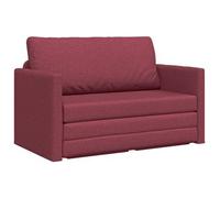 Sofá Cama 110cm Rojo Vino Tela Vidaxl