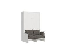 Sofá cama 140 Kentaro vertical plegable blanco ceniza - Itamoby