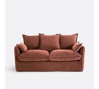 Sofá-cama, 2 o 3 plazas, desenfundable, poliéster jaspeado, ODNA. Talla 3 plazas. Color Ladrillo rosado