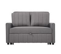 Sofá cama 2 plazas 180x127 cm - multifuncional, con respaldo ajustable, ideal espacios pequeños - antique gray
