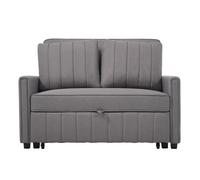 Sofá cama 2 plazas 180x127 cm - multifuncional, con respaldo ajustable, ideal espacios pequeños - antique gray